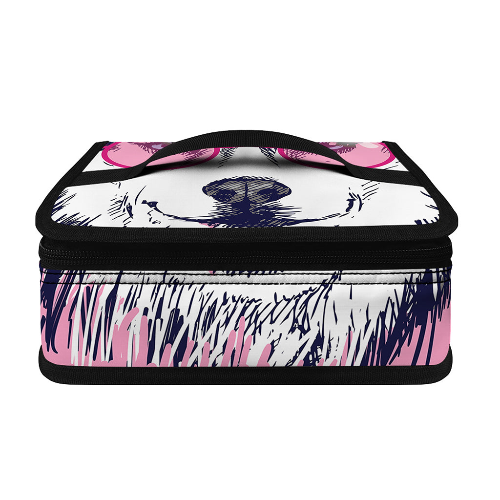 Hippie Siberian Husky Print Small Lunch Bag