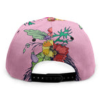 Hippie Siberian Husky Print Snapback Cap