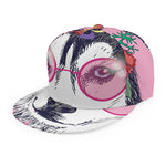 Hippie Siberian Husky Print Snapback Cap