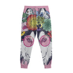 Hippie Siberian Husky Print Sweatpants