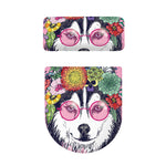 Hippie Siberian Husky Print Toilet Lid And Tank Cover Set