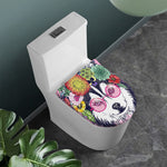 Hippie Siberian Husky Print Toilet Lid Cover