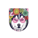 Hippie Siberian Husky Print Toilet Lid Cover