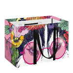 Hippie Siberian Husky Print Utility Tote Bag