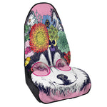 Hippie Siberian Husky Print Waterproof Car Seat Cover