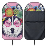Hippie Siberian Husky Print Waterproof Car Seat Cover