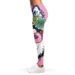 Hippie Siberian Husky Print Women's Leggings