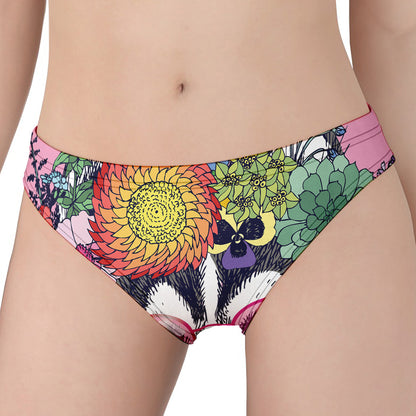 Hippie Siberian Husky Print Women's Panties