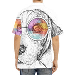 Hipster Beagle With Glasses Print Aloha Shirt