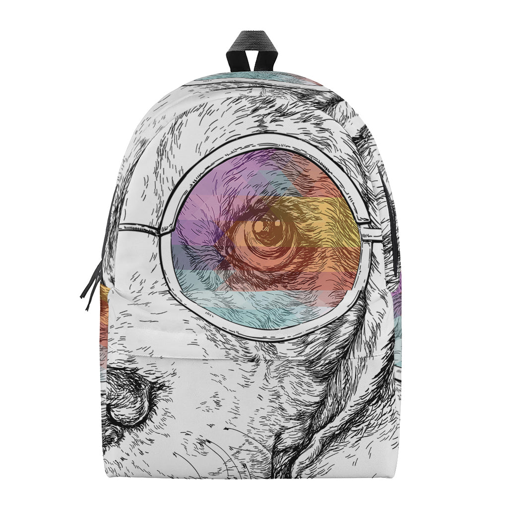 Hipster Beagle With Glasses Print Backpack