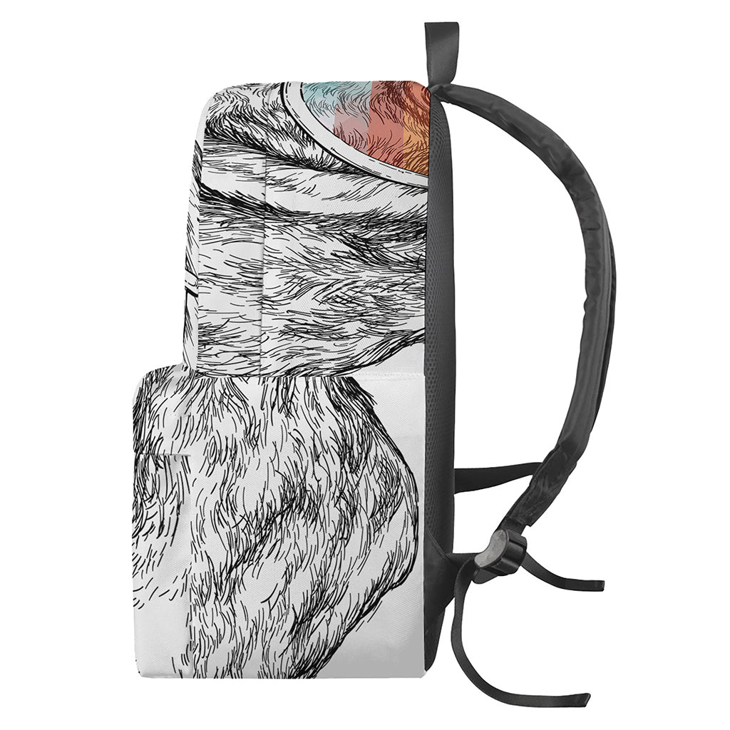 Hipster Beagle With Glasses Print Backpack