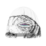 Hipster Beagle With Glasses Print Beanie