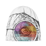 Hipster Beagle With Glasses Print Beanie