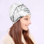 Hipster Beagle With Glasses Print Beanie