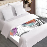 Hipster Beagle With Glasses Print Bed Runner