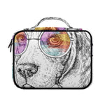 Hipster Beagle With Glasses Print Briefcase Bible Bag