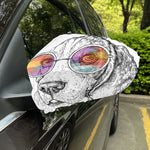 Hipster Beagle With Glasses Print Car Side Mirror Covers