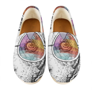 Hipster Beagle With Glasses Print Casual Shoes