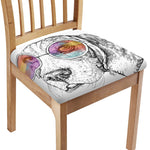 Hipster Beagle With Glasses Print Chair Cushion Cover