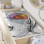 Hipster Beagle With Glasses Print Changing Pad Cover