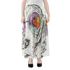 Hipster Beagle With Glasses Print Chiffon Maxi Skirt