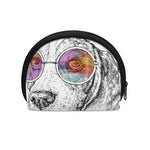 Hipster Beagle With Glasses Print Coin Purse