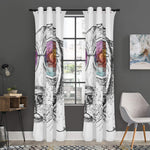 Hipster Beagle With Glasses Print Curtain