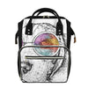 Hipster Beagle With Glasses Print Diaper Bag