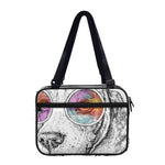 Hipster Beagle With Glasses Print Double Strap Bible Bag