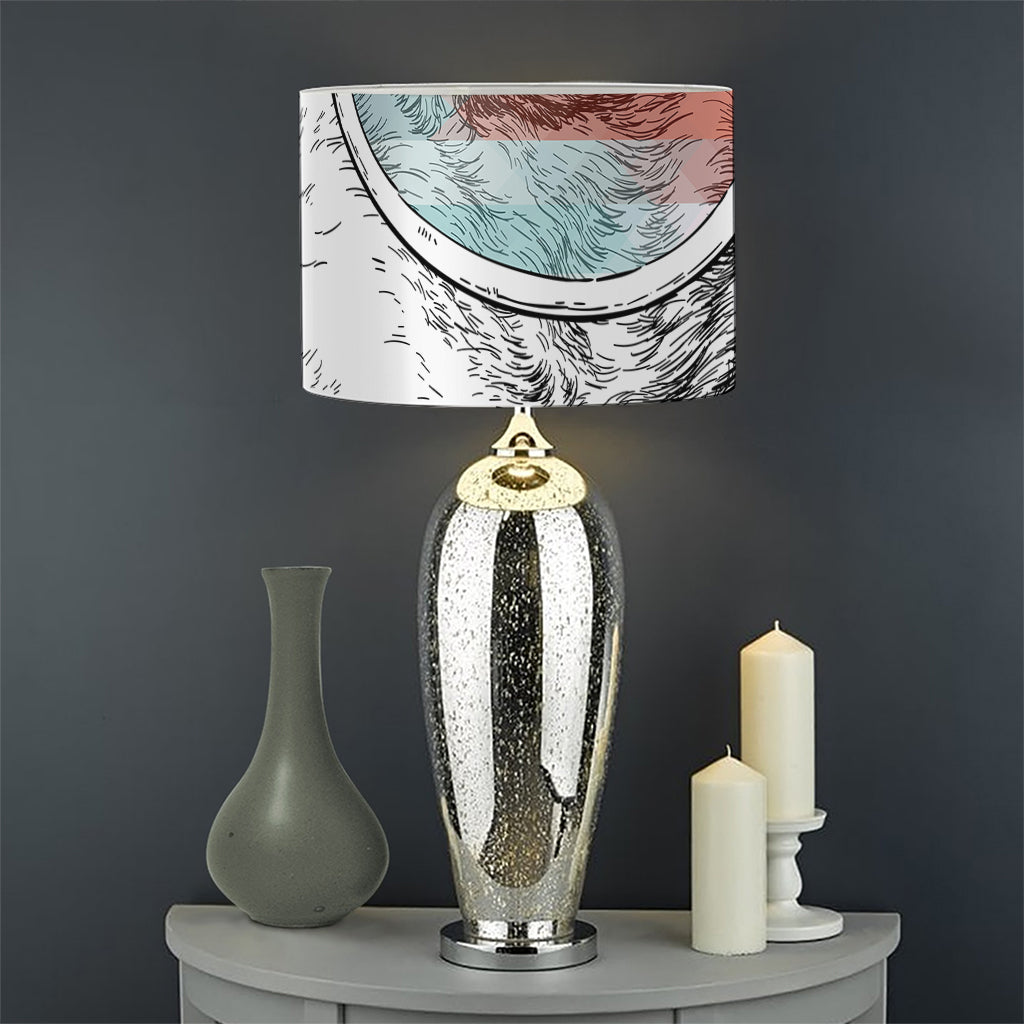 Hipster Beagle With Glasses Print Drum Lamp Shade