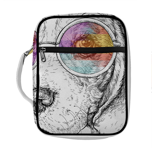 Hipster Beagle With Glasses Print Front Pocket Bible Bag