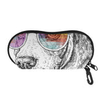 Hipster Beagle With Glasses Print Glasses Case