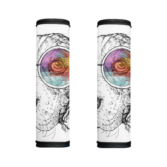 Hipster Beagle With Glasses Print Handle Covers