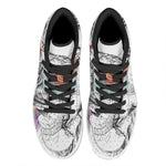 Hipster Beagle With Glasses Print High Top Leather Sneakers