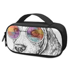 Hipster Beagle With Glasses Print Insulin Cooler Travel Case