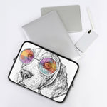 Hipster Beagle With Glasses Print Laptop Sleeve