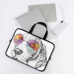 Hipster Beagle With Glasses Print Laptop Sleeve With Handle
