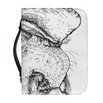 Hipster Beagle With Glasses Print Leather Bible Cover