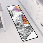 Hipster Beagle With Glasses Print Long Kitchen Mat