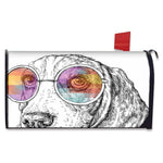 Hipster Beagle With Glasses Print Mailbox Cover