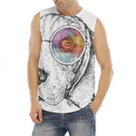 Hipster Beagle With Glasses Print Men's Fitness Tank Top