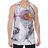 Hipster Beagle With Glasses Print Men's Velvet Tank Top