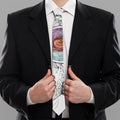 Hipster Beagle With Glasses Print Necktie