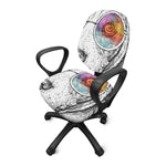 Hipster Beagle With Glasses Print Office Chair Cover