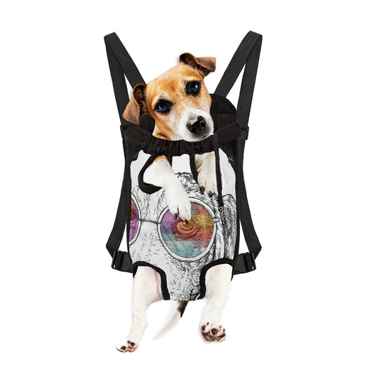 Hipster Beagle With Glasses Print Pet Carrier Backpack