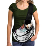 Hipster Beagle With Glasses Print Pet Sling Carrier