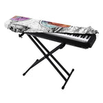 Hipster Beagle With Glasses Print Piano Keyboard Cover