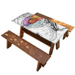Hipster Beagle With Glasses Print Picnic Table Cover