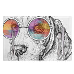 Hipster Beagle With Glasses Print Placemat