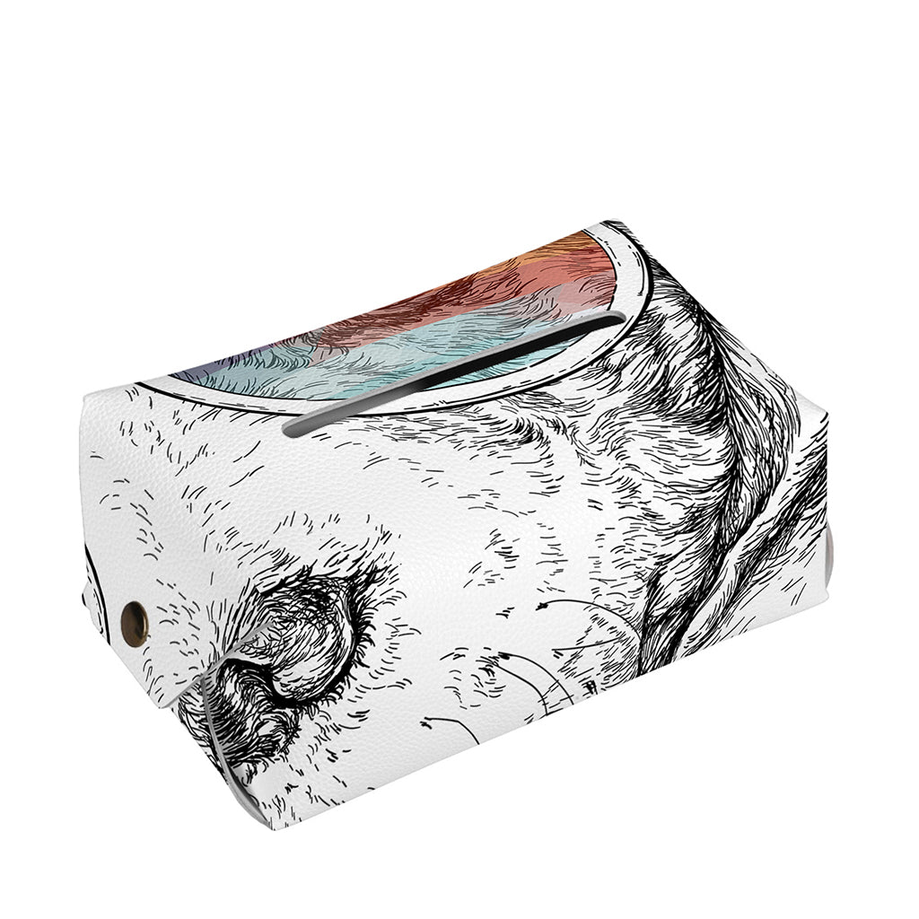 Hipster Beagle With Glasses Print Rectangle Tissue Box Cover